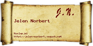 Jelen Norbert névjegykártya